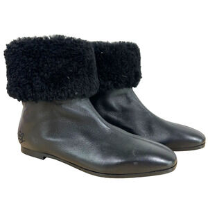 Mansur Gavriel Cosy Black Lambskin Pull On Boots Women's Size 36 (US 6) NWOB
